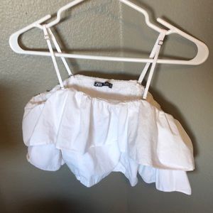 ZARA Pheasant Crop top Sz XS NWOT